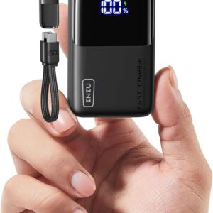 INIU Portable Charger, Ultra Mini 10000mAh 45W Fast Charging with Detachable Cable