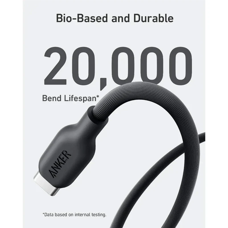 Anker PowerLine 3ft USB-C to USB-C ECO Fast Charging 100W Cable - Image 2